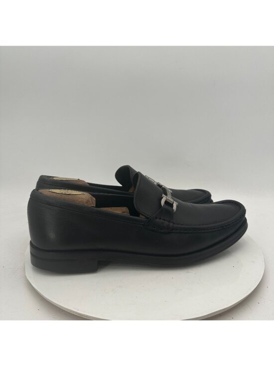 Salvatore Ferragamo Men Size 8 EE Black Leather Horsebit Loafer Dress Shoes main image 4